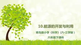 青岛版科学（2017）六三制六年级下册10.《能源的开发与利用》教学课件