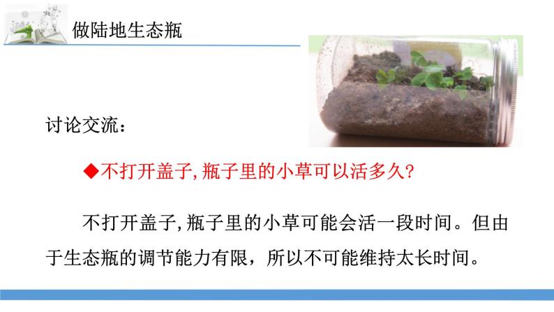 新苏教版科学六下7.做个生态瓶 教案+课件PPT08