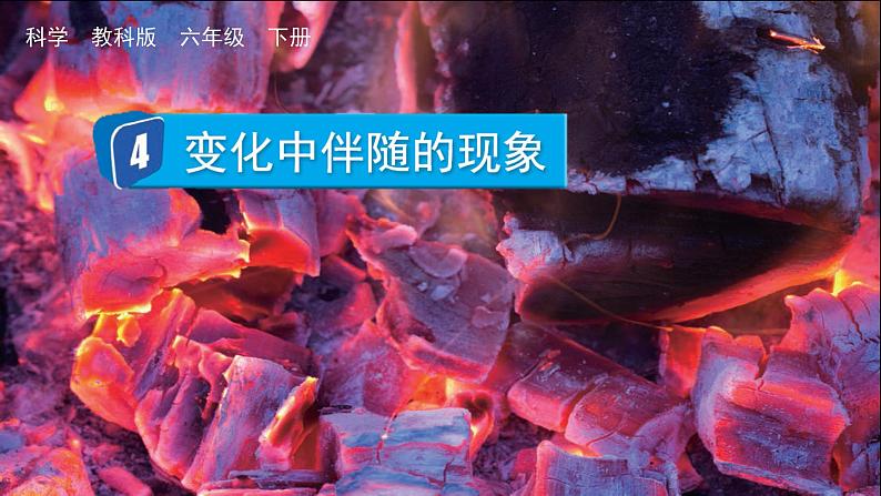 教科版六年级科学下册课件 第四单元 4 变化中伴随的现象第1页