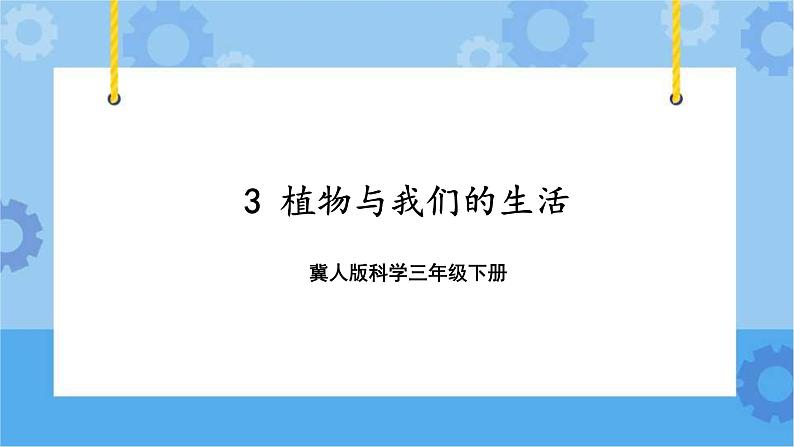 三年级下册科学课件 3.植物与我们的生活 冀人版第1页