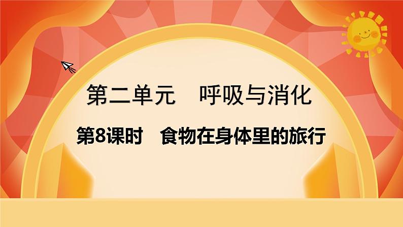第二单元 呼吸与消化 第8课时 食物在身体里的旅行 课件第1页