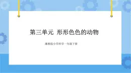 一年级下册科学课件- 第三单元 形形色色的动物 复习课件 湘科版（2017）