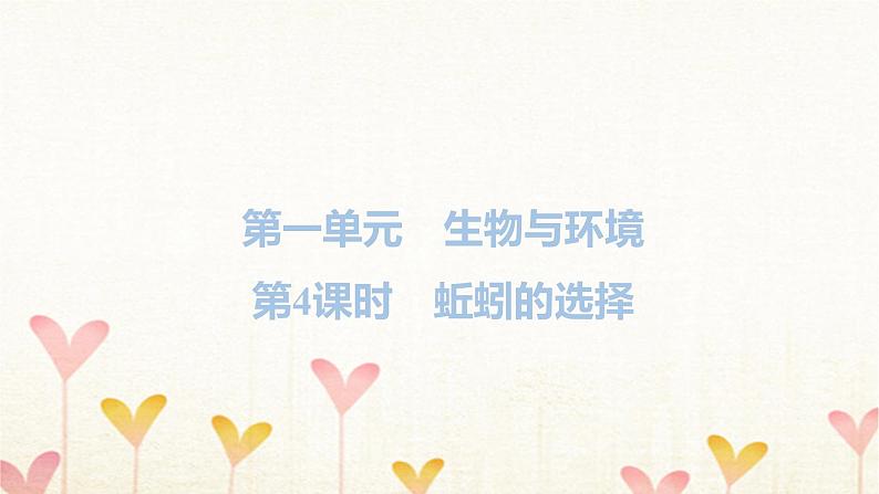 教科版五年级科学下册第1单元第4课时蚯蚓的选择习题课件01