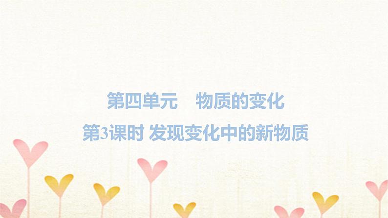 教科版六年级科学下册第4单元第3课时发现变化中的新物质习题课件+学案01