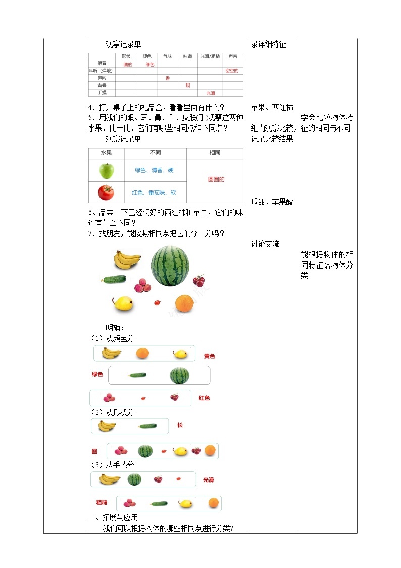 【人教鄂教版】一上科学 1.3《相同和不同》（课件+教案+同步练习）02