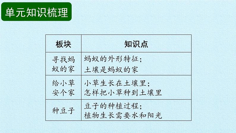 冀人版小学科学二年级下册复习课件:第3单元 土壤与动植物02