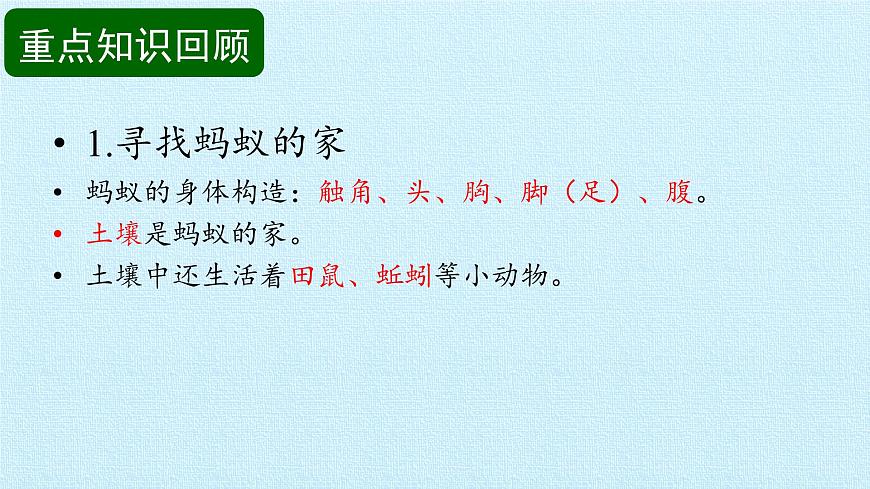 冀人版小學科學二年級下冊復(fù)習課件：第3單元 土壤與動植物第3頁