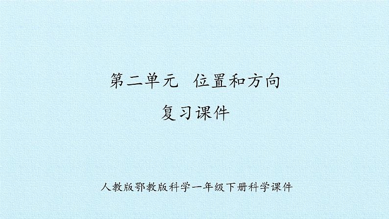 第二单元 位置和方向 复习课件第1页