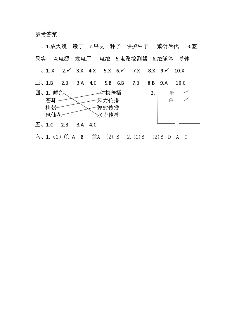 云南省玉溪市红塔区红塔区乡镇小学联考2022-2023学年四年级下学期5月期中科学试题01