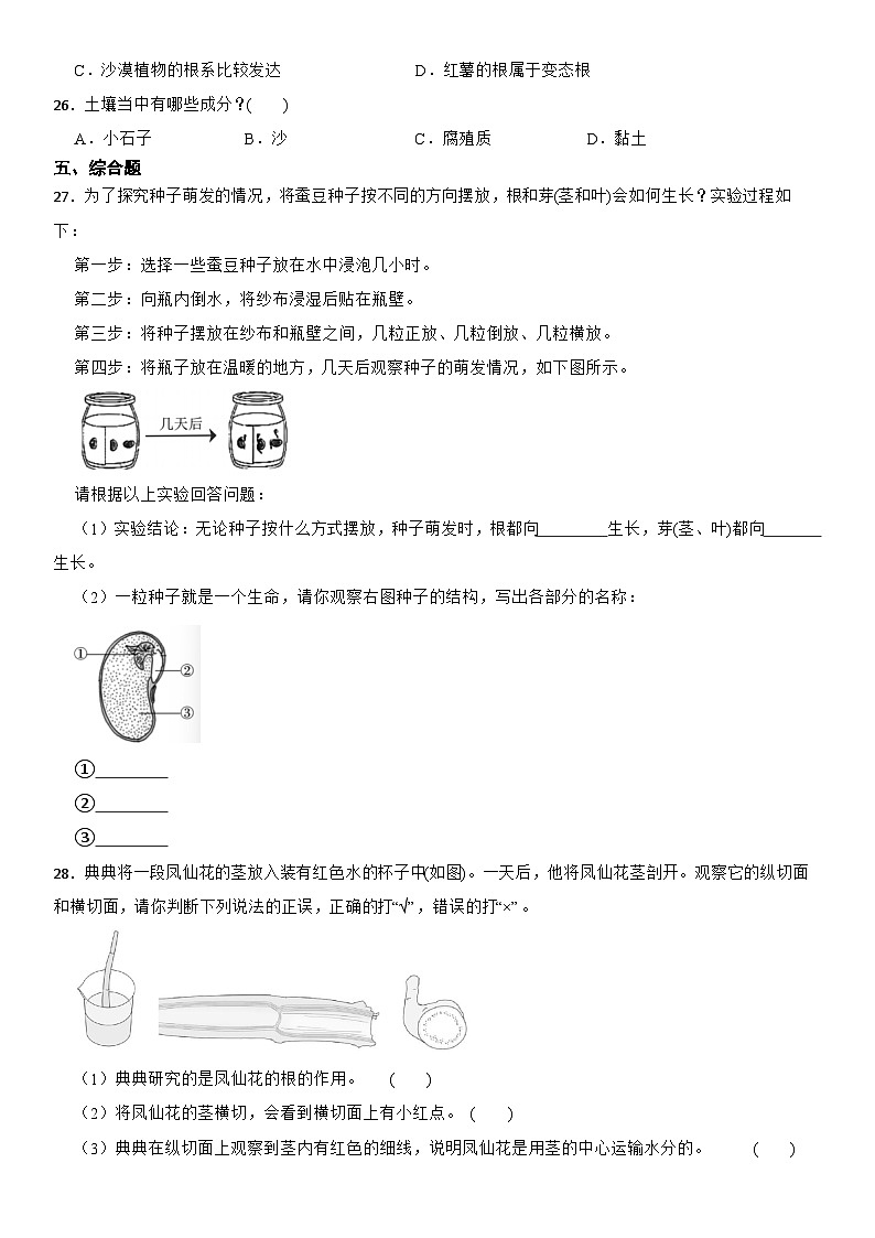 期末测试卷四年级下册科学教科版第3页