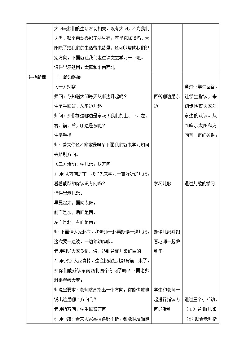 【大象版】一上科学 3.2《太阳和东南西北》课件+教案+练习02