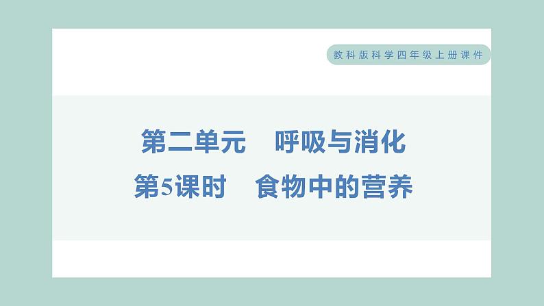 2.5 食物中的营养习题课件 四年级上册科学教科版01