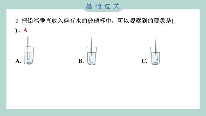 1.4 光的传播方向会发生改变吗 习题课件 五年级上册科学教科版03