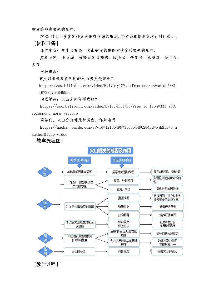 新教科版五年级上册科学2-4《火山喷发的成因及其作用》教学设计02