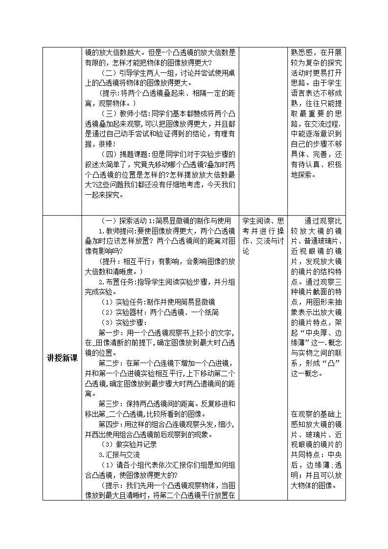 【核心素养目标】教科版小学科学六年级上册 1.2《怎样放得更大》课件+教案（含教学反思）02