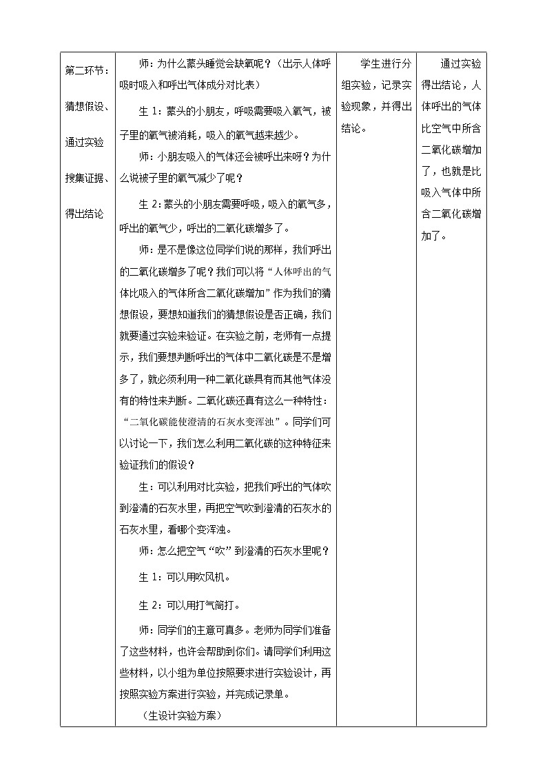 大象版科学四年级上册4.1我们需要呼吸 课件+教案+课件练习02