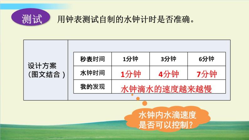 教科版科学五年级上册三 计量时间 第3课 我们的水钟课件+教案+素材08