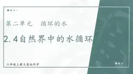 大象版科学六年级上册 2.4 自然界中的水循环 教学课件