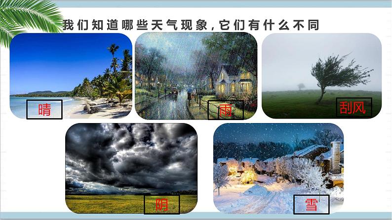 大象版(2017秋)科学二年级上册 1.1变幻的天气( 课件)06