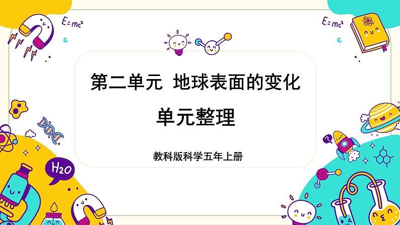 教科版五上《地球表面的变化》单元整理课 教学课件第1页