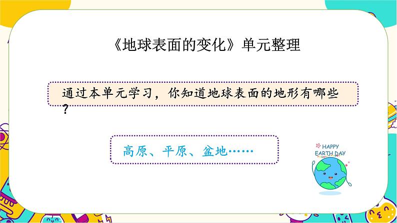 教科版五上《地球表面的变化》单元整理课 教学课件第2页