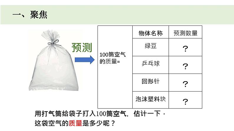小学科学教科版三年级上册《空气》单元第5课《一袋空气的质量是多少》教学课件(2023秋新课标版)第2页