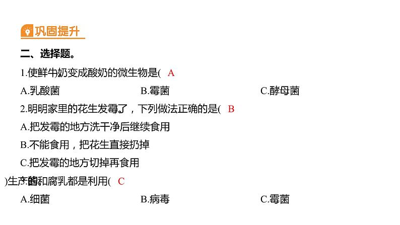 1.7 微生物与健康(习题课件)六年级上册科学教科版第4页