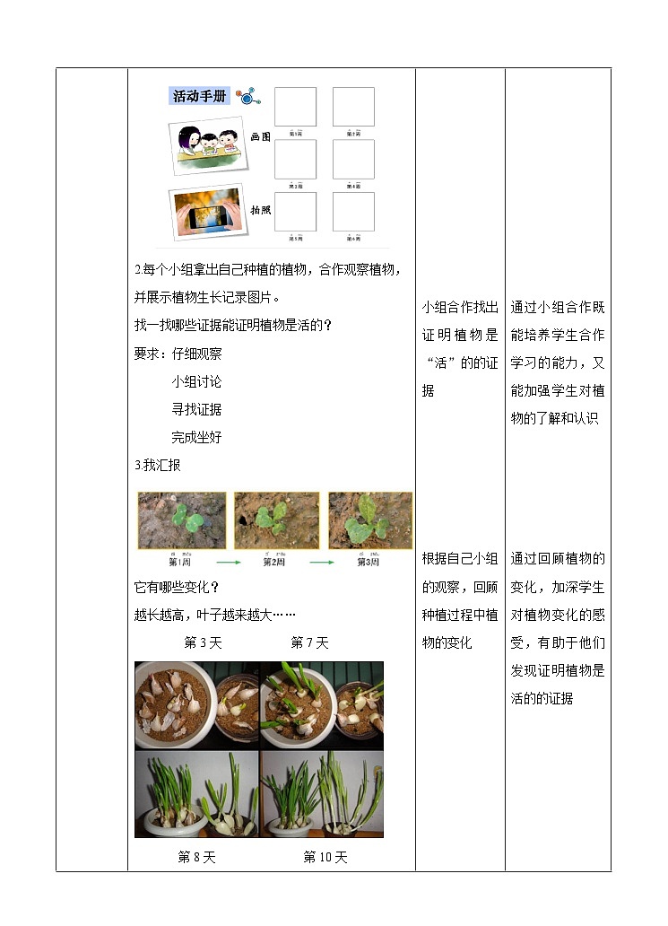 教科版一上第一单元第五课《植物是“活”的吗》(教案)02