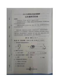 河南省南阳市西峡县2023-2024学年五年级上学期11月期中科学试题