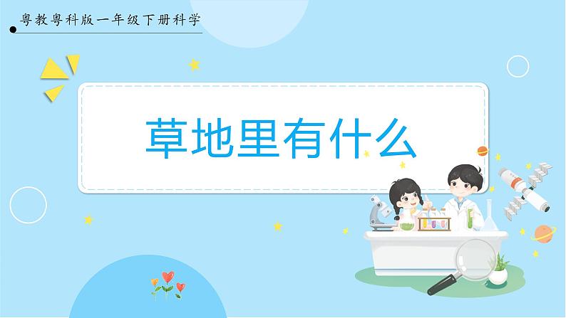 【粤教粤科版】一下科学 4.11《草地里有什么》课件+教案+练习01