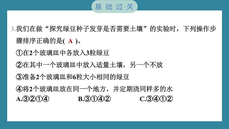 1.1 种子发芽实验(习题课件)-2023-2024学年科学五年级下册教科版03