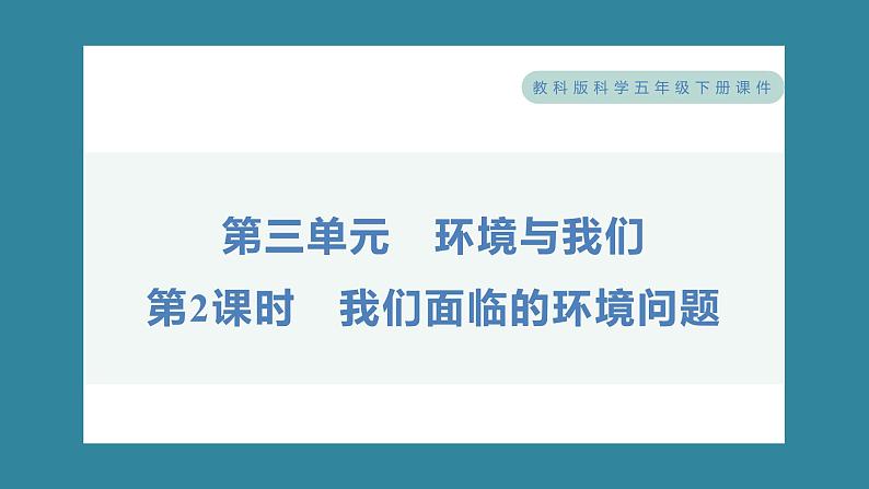 3.2 我们面临的环境问题(习题课件)-2023-2024学年科学五年级下册教科版01