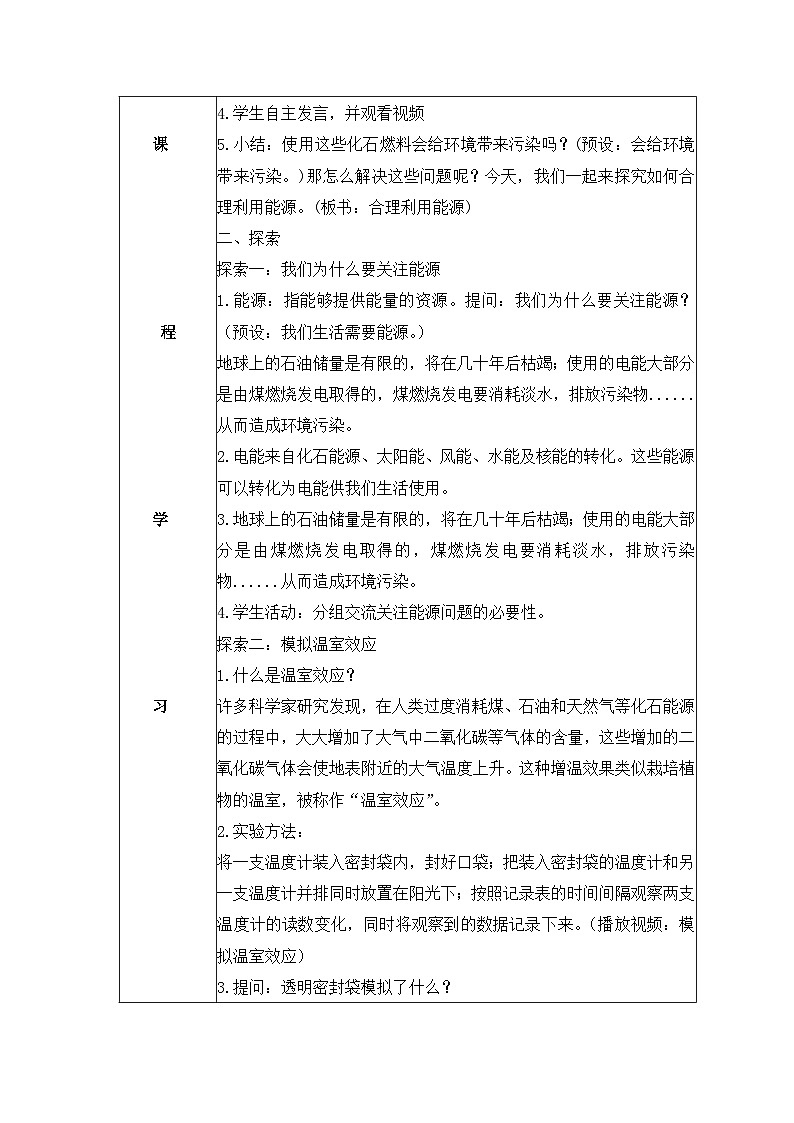 教科版科学五年级下册3.5《合理利用能源》教案第2页