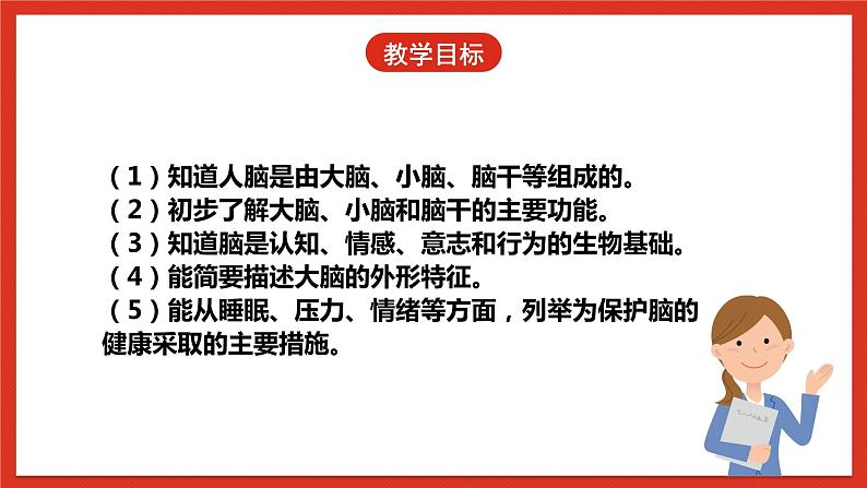 【核心素养】人教鄂教版科学五年级下册3.9《脑的功能》课件+教案+分层练习04