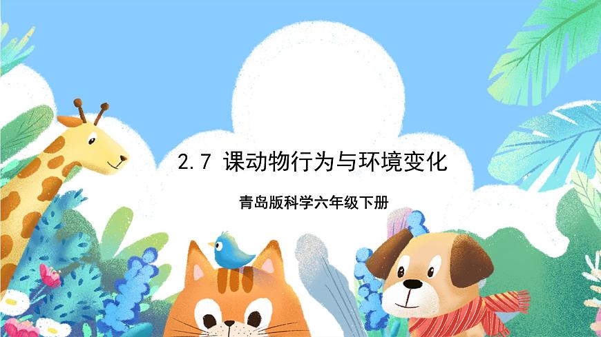 青島版科學(xué)六年級下冊2.7《課動物行為與環(huán)境變化》課件第1頁