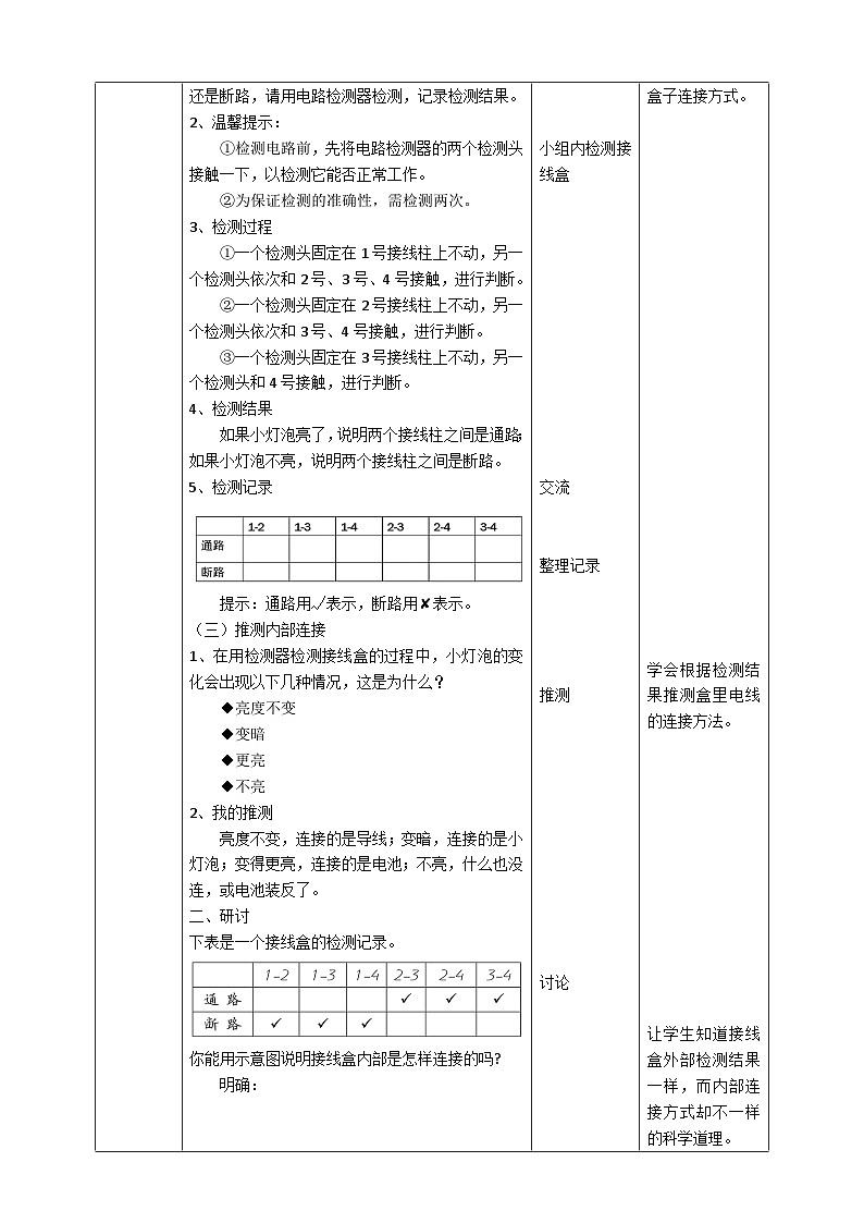 新教科版四年级下册科学2.5《里面是怎样连接的》教案(定稿)第2页