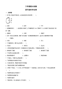 教科版科学四年级下册 期末检测卷(含答案)