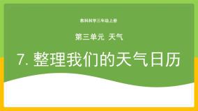 小学科学教科版 (2017)三年级上册7.整理我们的天气日历完美版教学课件ppt