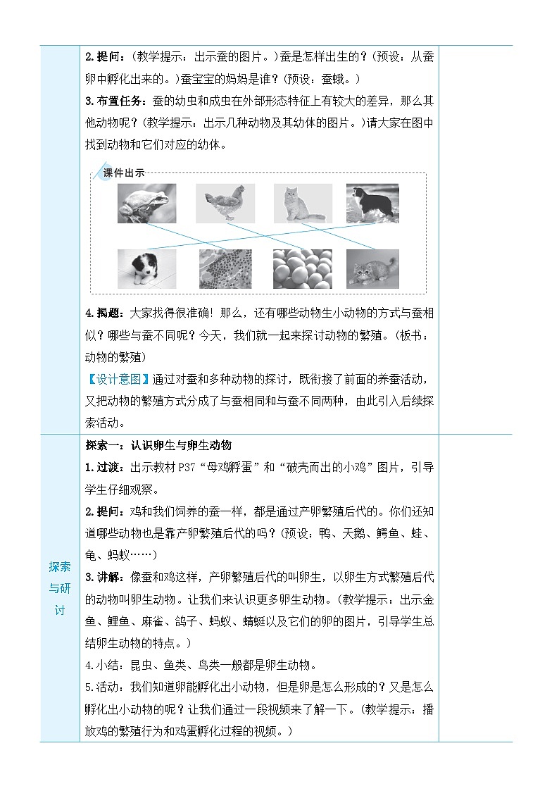 教科版科学三年级下册第7课 动物的繁殖教案第2页