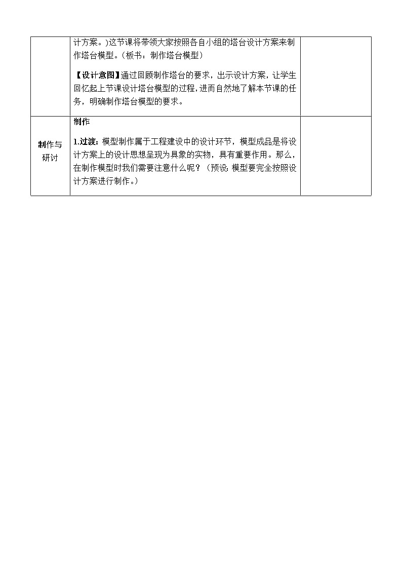 1.5《制作塔台模型》教案 教科版六年级科学下册第2页