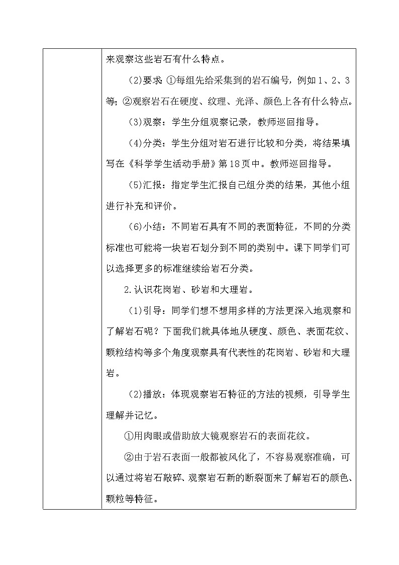 【核心素养】冀教版小学科学四年级上册 15.认识岩石 课件ppt+ 教案03