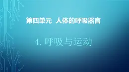 大象版小學(xué)科學(xué)四上第四單元 人體的呼吸器官4.呼吸與運(yùn)動(dòng) 課件