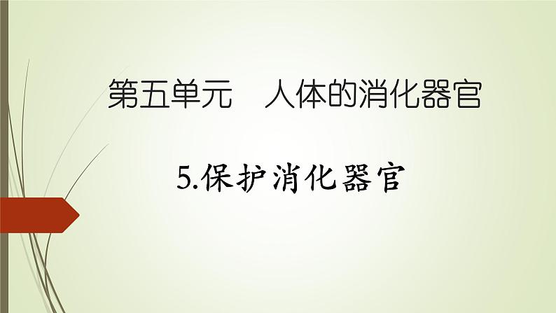大象版小学科学四上第五单元 人体的消化器官5.保护消化器官 课件第1页