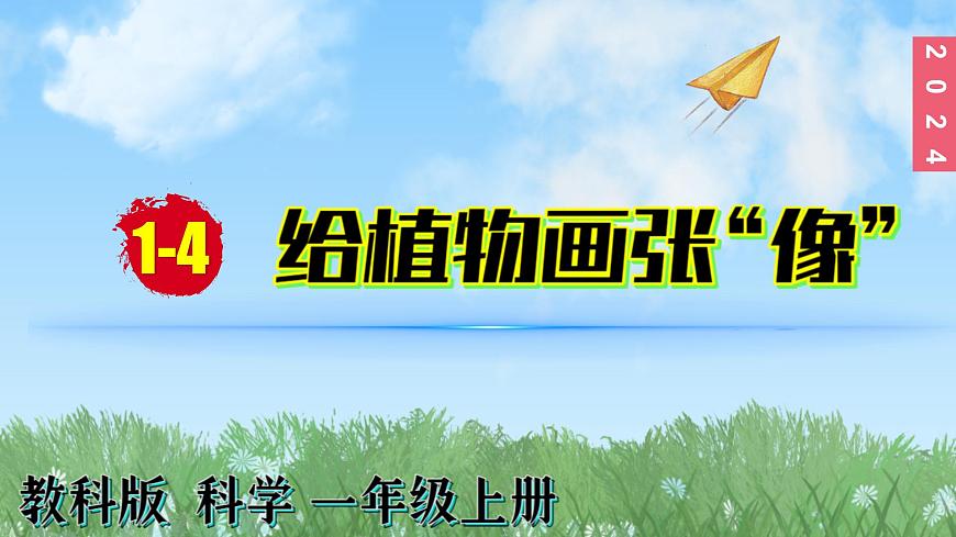 （2024）新教科版科學(xué)一年級(jí)上冊(cè)1-4給植物畫張像PPT課件第1頁(yè)