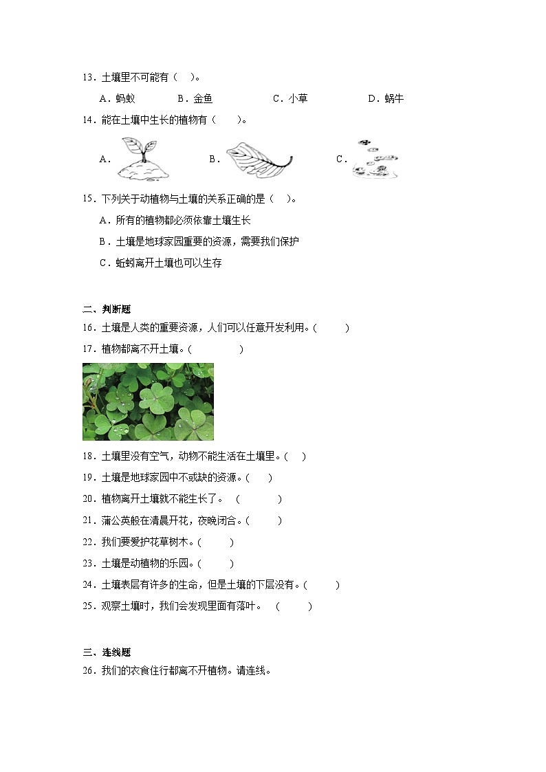 2.《土壤——动植物的乐园》作业02
