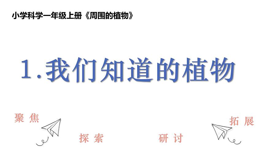 教科版1上科學第1單元第1課《我們知道的植物》課件第1頁