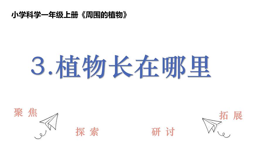 教科版1上科學(xué)第1單元第3課《植物長(zhǎng)在哪里》課件第1頁(yè)