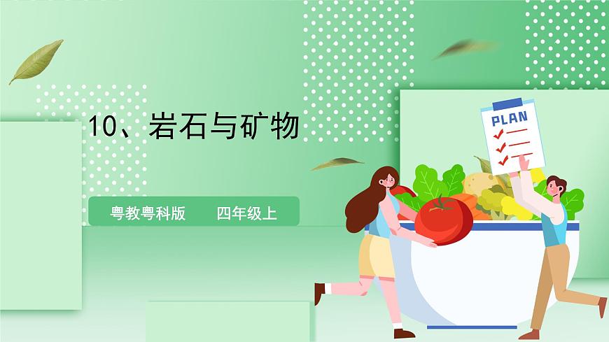 粵教粵科版（2017）科學(xué)四年級上冊2.10《巖石與礦物》課件第1頁