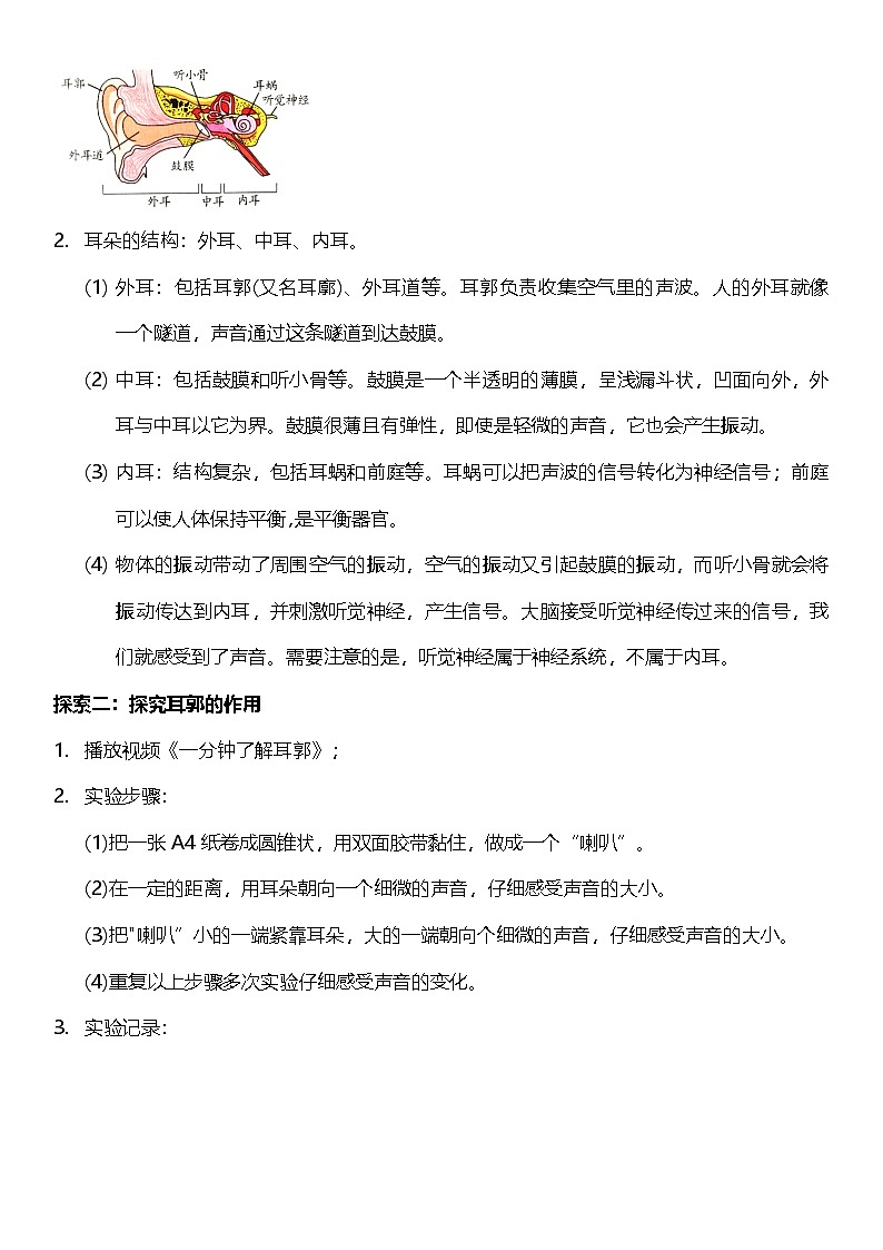 教科版科学四年级上册1.4 《我们是怎样听到声音的》 课件+教案+素材02