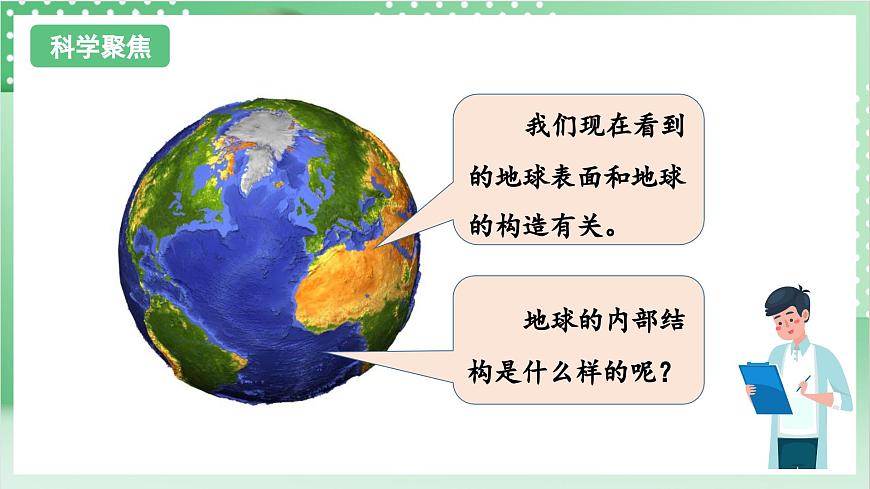 教科版科學(xué)五年級上冊2.2 《地球的結(jié)構(gòu)》  教學(xué)課件第3頁